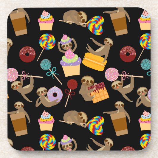 怠惰の菓子はパターンを扱います コースター (正面)