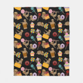 怠惰の菓子はパターンを扱います フリースブランケット (正面)