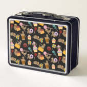 怠惰の菓子はパターンを扱います メタルランチボックス (裏面)