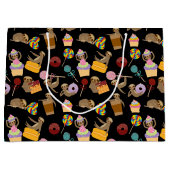 怠惰の菓子はパターンを扱います ラージペーパーバッグ (正面)