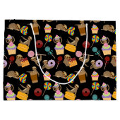 怠惰の菓子はパターンを扱います ラージペーパーバッグ (裏面)