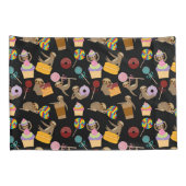 怠惰の菓子はパターンを扱います 枕カバー (裏面-右)