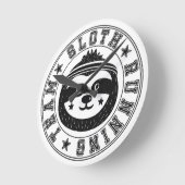 怠惰の連続したチーム ラウンド壁時計 (傾斜)