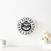 怠惰の連続したチーム ラウンド壁時計 (ホーム)