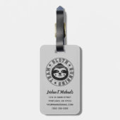 怠惰の連続したチーム ラゲッジタグ (裏面縦)