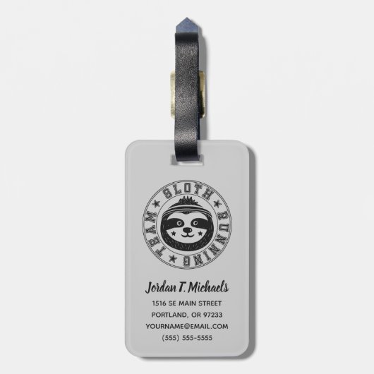 怠惰の連続したチーム ラゲッジタグ (裏面縦)