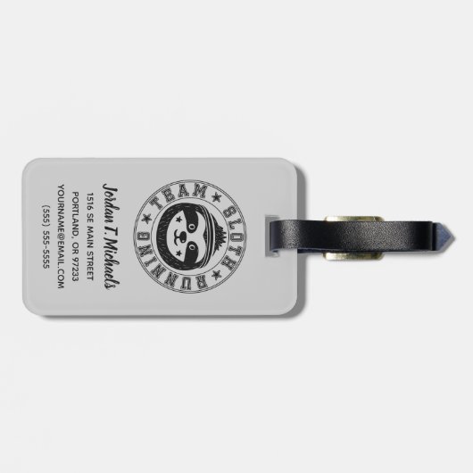 怠惰の連続したチーム ラゲッジタグ (裏面横)
