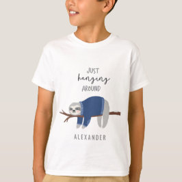 怠惰の青のまわりでちょうどつるします Tシャツ