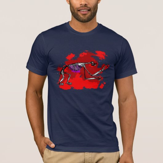 怠惰の骨組Tシャツ(メンズ) Tシャツ (正面)