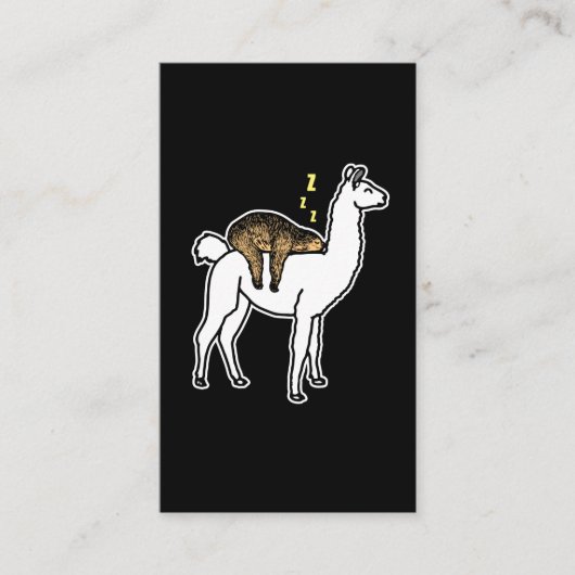 怠惰はアルパカのラマ僧で眠ります 名刺 (正面)