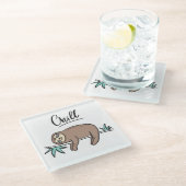 怠惰は冷えを言います ガラスコースター (アングル)