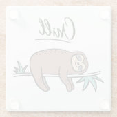 怠惰は冷えを言います ガラスコースター (裏面)