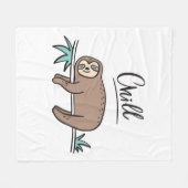 怠惰は冷えを言います フリースブランケット (正面(横))