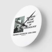 怠惰は心理学の親であるニーチェ ラウンド壁時計 (傾斜)