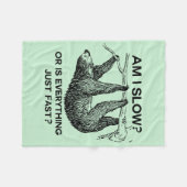 怠惰は私遅れますですか。 フリースブランケット (正面(横))