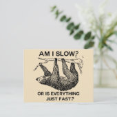 怠惰は私遅れますですか。 ベージュ ポストカード (スタンド正面)