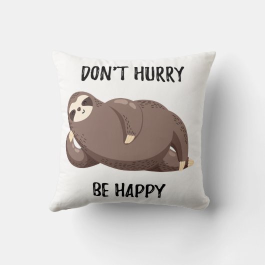 怠惰は|がである幸せ急がないことを言います クッション (裏面)