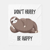 怠惰は|がである幸せ急がないことを言います フリースブランケット (正面)