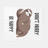 怠惰は|がである幸せ急がないことを言います フリースブランケット (正面(横))