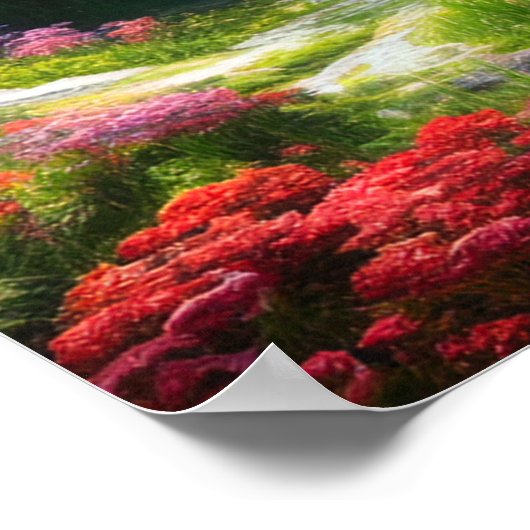 怠惰カラフルなストリームと花谷 ポスター (角)