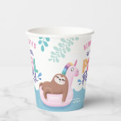 怠惰スロッスプールパーティーサマー誕生日 紙コップ (正面)