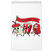 怠惰ハロウィーンの仮装女性男性怖い黒猫 カレンダー (カバー)