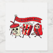 怠惰ハロウィーンの仮装女性男性怖い黒猫 ワインラベル (シングルラベル)