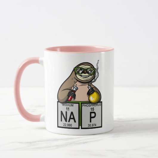怠惰化学先生科学動物 マグカップ (左)