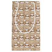 怠惰及びコーヒーパターン スモールペーパーバッグ (正面)