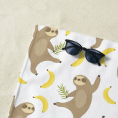 怠惰及びバナナパターン ビーチタオル (インサイチュ)