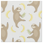 怠惰及びバナナパターン ファブリック (クローズアップ)