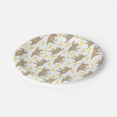 怠惰及びバナナパターン ペーパープレート (アングル)