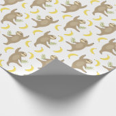 怠惰及びバナナパターン ラッピングペーパー (角)