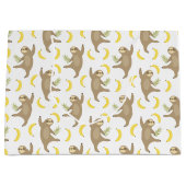 怠惰及びバナナパターン ラージペーパーバッグ (正面)