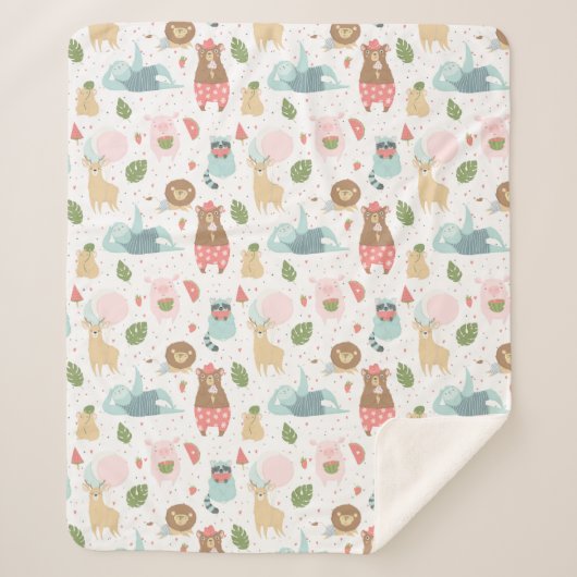 怠惰及び友人パターン シェルパブランケット (正面)