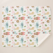 怠惰及び友人パターン シェルパブランケット (正面(横))