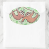 怠惰愛バレンタイン 楕円形シール (バッグ)