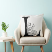 怠惰日レター'L'モノグラム クッション (椅子)