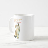 怠惰猫好きおもしろいかわいい猫 コーヒーマグカップ (正面左)
