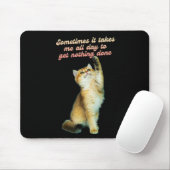 怠惰猫好きおもしろいかわいい猫 マウスパッド (マウス)
