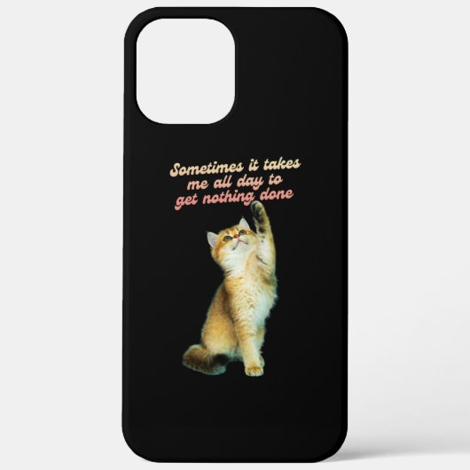 怠惰猫好きおもしろいかわいい猫 Case-Mate iPhoneケース (裏面)