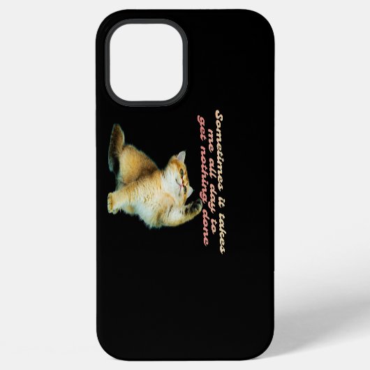 怠惰猫好きおもしろいかわいい猫 iPhoneケース (裏面)