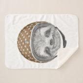 怠惰|のオートバイのヘルメットのポートレート シェルパブランケット (正面(横))