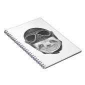 怠惰|のヴィンテージのヘルメットのポートレート ノートブック (右側)