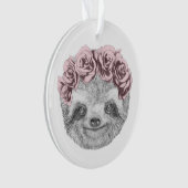 怠惰|の花のヘッドリースのポートレート オーナメント (正面)