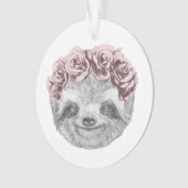 怠惰|の花のヘッドリースのポートレート オーナメント (正面)