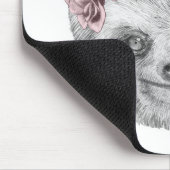 怠惰|の花のヘッドリースのポートレート マウスパッド (コーナー)