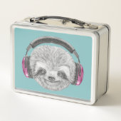 怠惰|の身に着けているヘッドホーンのポートレート メタルランチボックス (裏面)