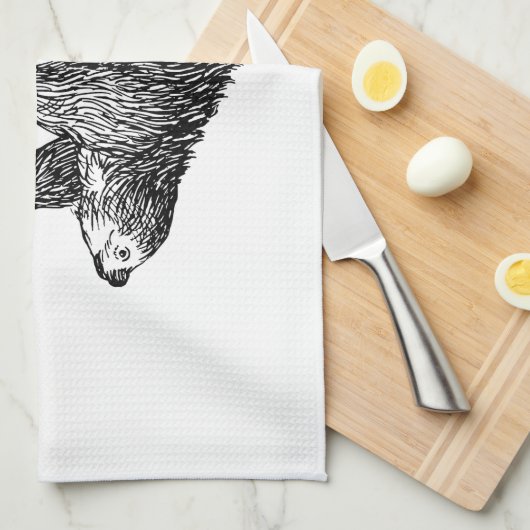 怠惰 キッチンタオル (四つ折り)