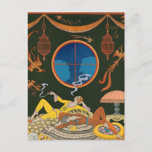 怠惰byジョージ・バービエ ポストカード (正面)